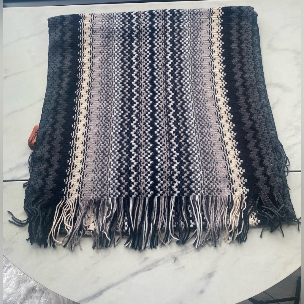 Missoni Collectors Scarf. Beautiful Warm Neutral Colors. Made In Italy.